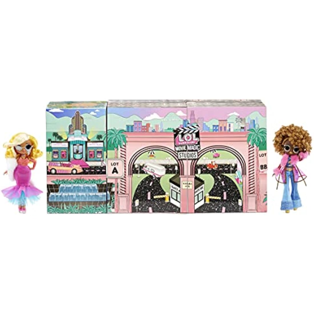 L.O.L. Surprise! 576532EUC LOL OMG Magic Studios-70+ Surprises, 12 2 Fashion Dolls, Studio Stages, Green Screen, Phone Tripod, Movie Theater/Set Packaging, Accessories-for Children Ages 4+