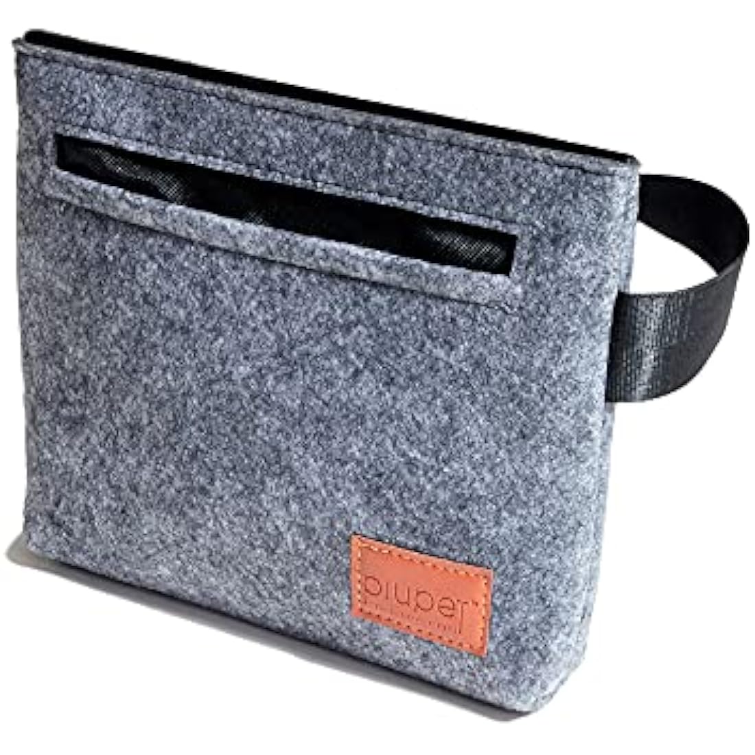 PiuPet® Dog treat pouch I With 3 pockets I Magnetic closure I Dog walking bag I Dog treat bag I Dog food pouches in felt-look I Dog training treat pouch