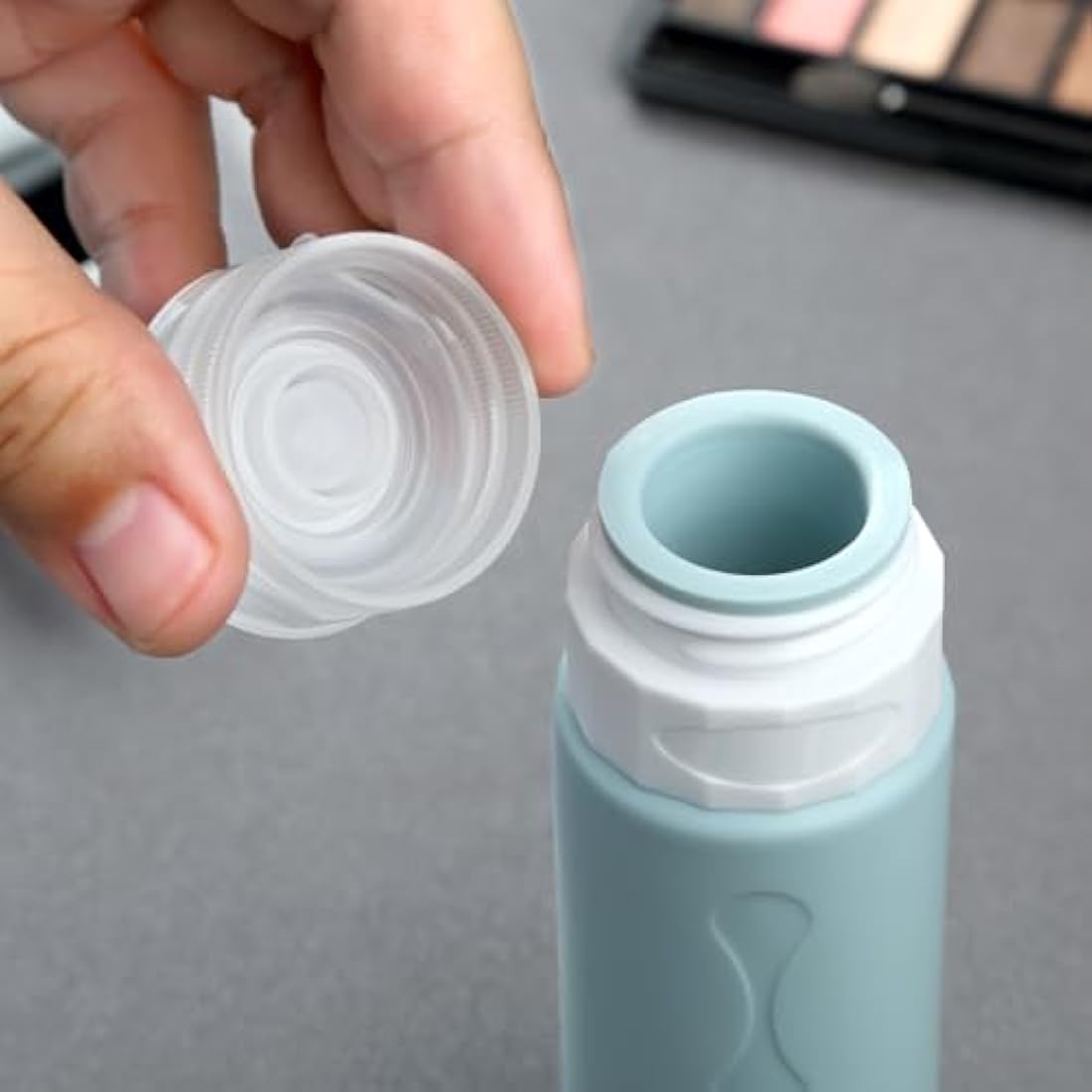 Gemice Silicone Travel Bottle, 4 Pack Portable Travel Containers Set LeakProof Refillable Squeezable for Lotion Liquid Shampoos, Soap and Toiletries (90ml)