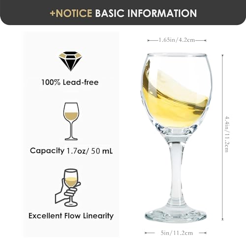 Limoncello Glasses Shot Glasses with Stem (18, 3.0oz/90ml)
