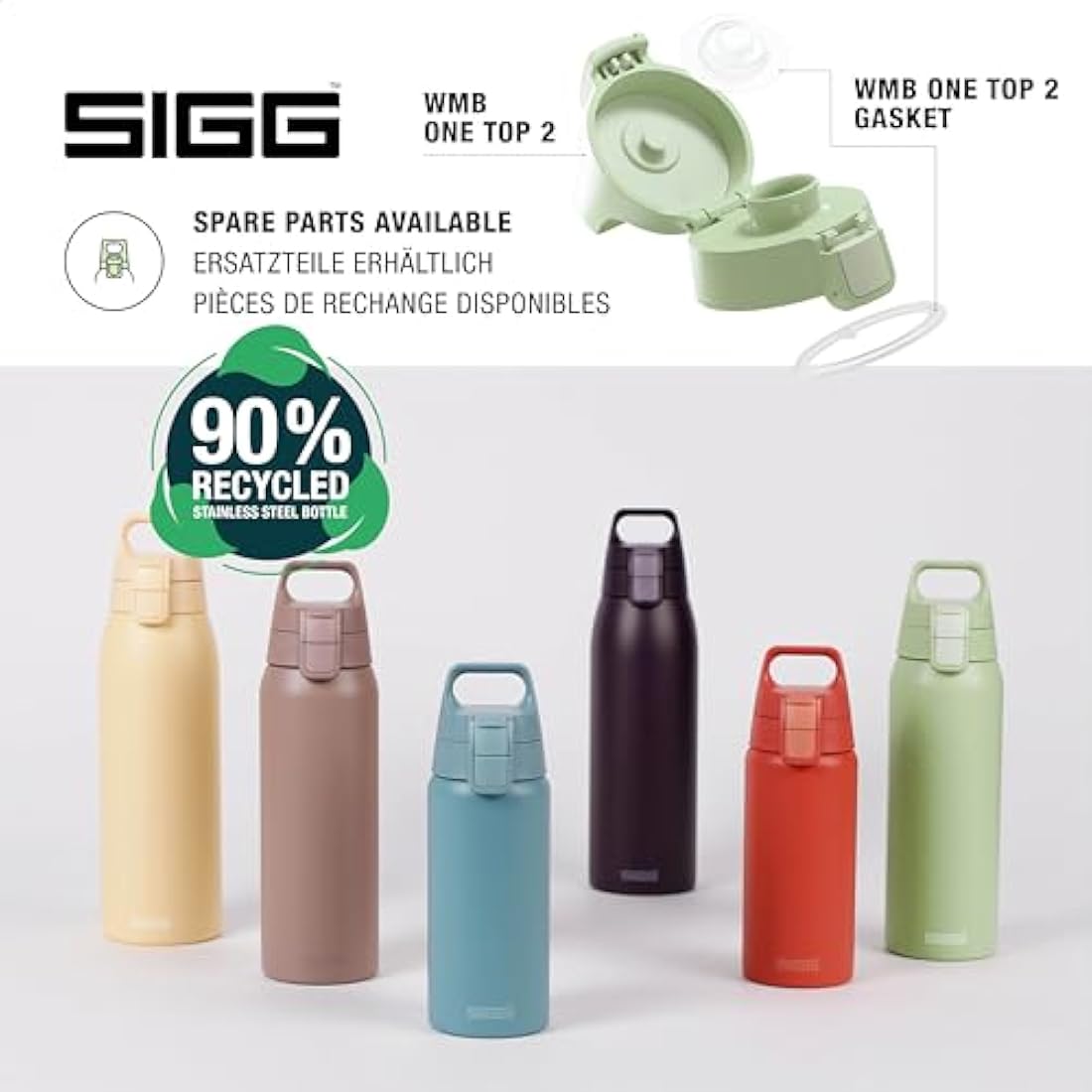 SIGG - Insulated Water Bottle - Shield Therm One - Suitable for Carbonated Beverages - Leakproof - Dishwasher Safe - BPA Free - 90% Recycled Stainless Steel - 0,5L / 0,75L / 1L