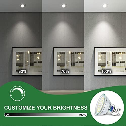 Unikcst GU10 LED Bulbs Dimmable 10W Cool White Spotlight Replaces 100W Halogen Bulbs 1050lm 6000K LED Spot Lights 240V No Flickering,Pack of 10