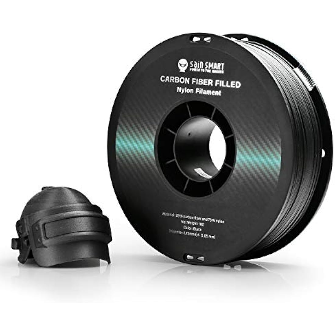SainSmart 1.75mm Black ePA-CF Carbon Fiber Filled Nylon Filament 1KG (2.2lbs) Spool for 3D Printer