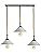 LEDSone Modern 3 Light Pendant Ceiling Lamp Adjustable Height Metal Shades 50cm Bar Nordic Style Hanging Fixture for Dining Room, Kitchen Island, Living Room, Bedroom