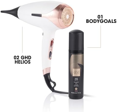 ghd Helios Professional Hair Dryer - Lightweight, Fast Styling, Ultimate Styling Control - for All Hair Types (UK Plug)