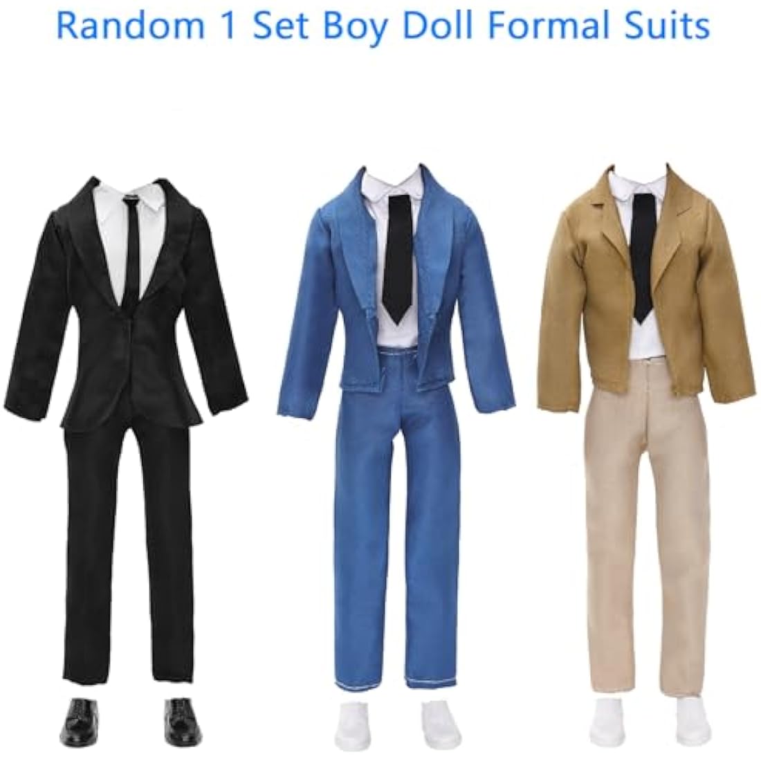 Miunana 11 pcs Boy Doll Clothes Outfits and Accessories Suit Tops Pant Shorts Swimming Trunk Shoes Casual Clothes Random Style for 12 Inch/30 cm Doll