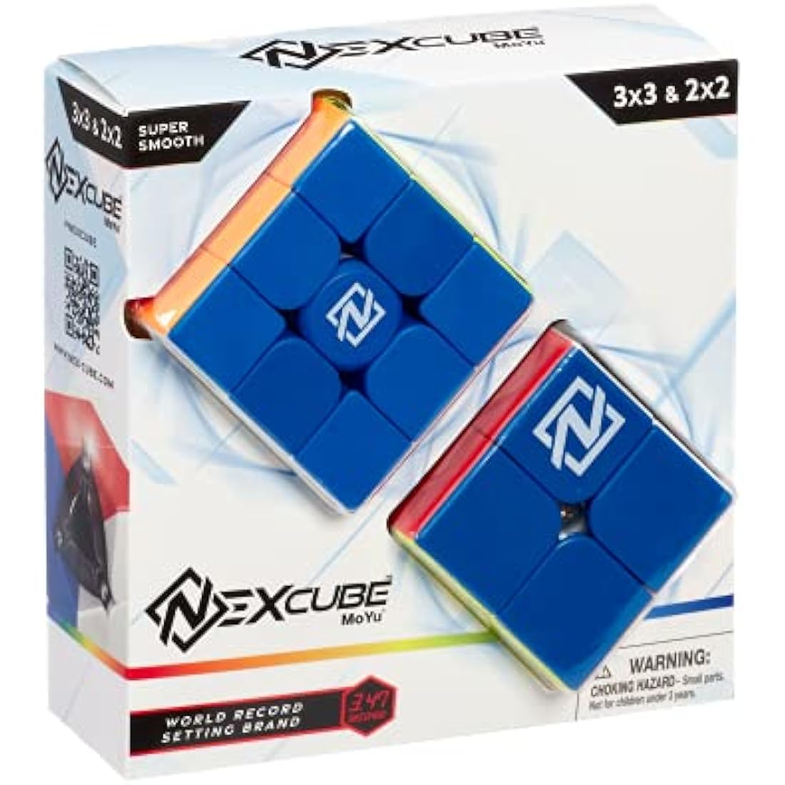 Nexcube 3x3 + 2x2 - The World-Record Holding Speed Cube! | Super Smooth 3x3 Speed Cube | Includes 2x2 Practice Cube | Brain Teaser Puzzles for Adults and Kids | Ages 8+