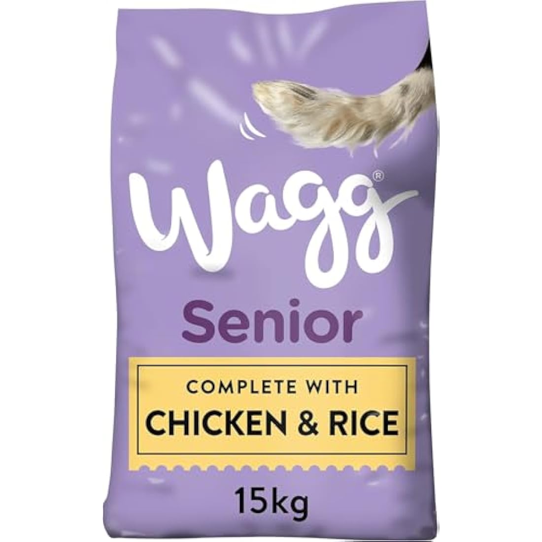 Wagg Senior Complete Dry Dog Food Chicken & Rice 15kg - 28% Meaty Ingredients