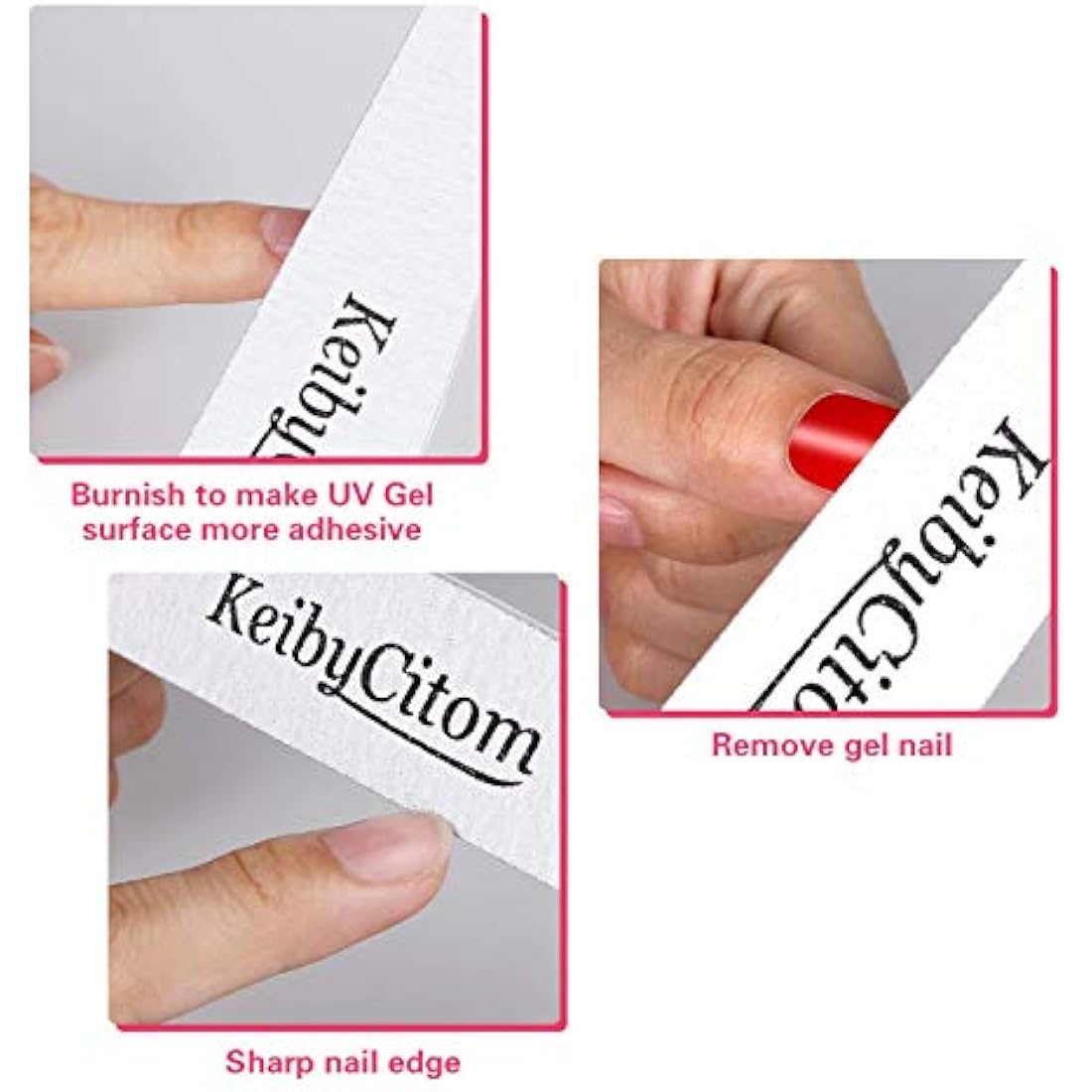 Professional Nail Files 16 Pcs Double Sided Emery Board(100/180 Grit) Manicure Tools Nail File - Natural Gel and Acrylic Nails for Home and Salon Use
