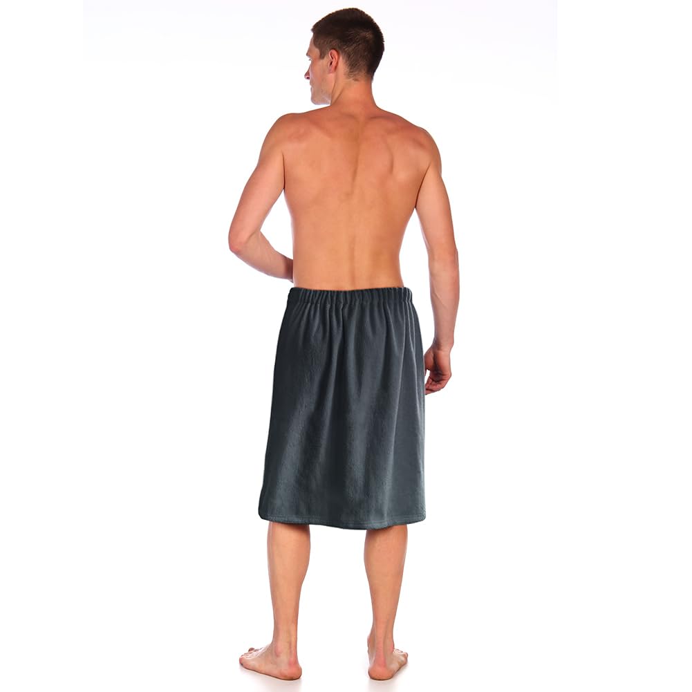 Aomig Bath Towel Body Wrap for Men, Adjustable Men’s Bath Wrap Towel, Mens Shower Wrap Bath Towel, Strong Absorption Sauna Spa Body Wrap