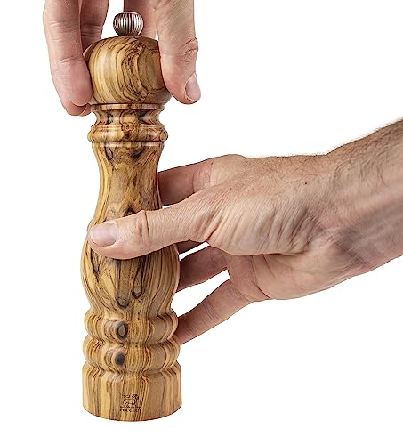 PEUGEOT - Paris 22 cm Salt Mill - Classic Grind System - Made with PEFC Certified Wood - Lifetime Guaranteed Mechanism - Made in France - Olive Wood
