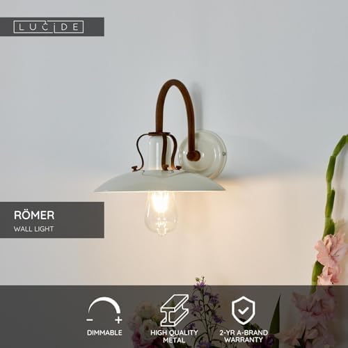 Lucide RÖMER - Wall Light - Ø 24 cm - E27 - Cream
