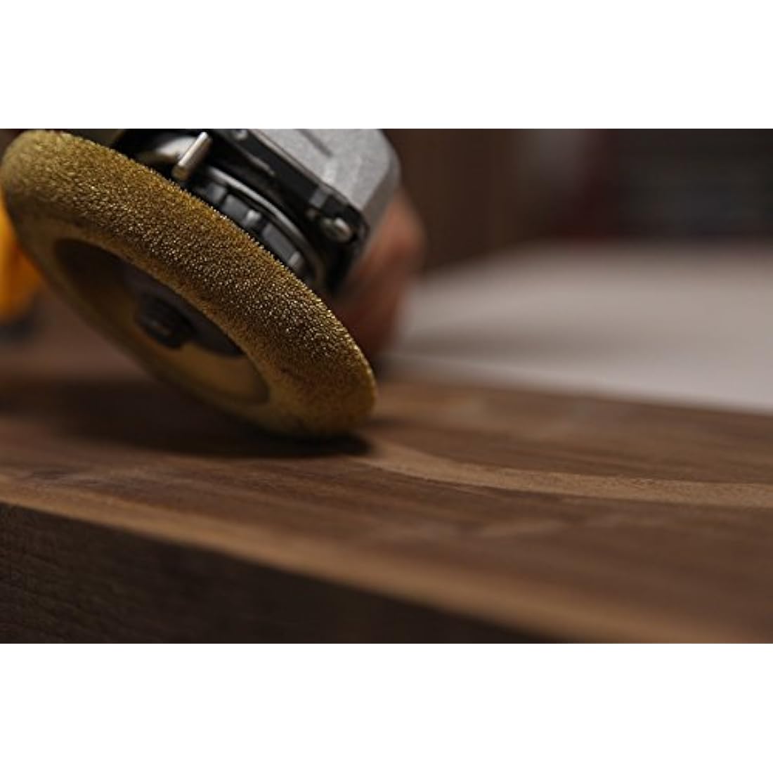 Kutzall Original Shaping Dish - Fine, 4-1⁄2" (114.3mm) Dia. X 7⁄8" (22.2mm) Bore - Woodworking Angle Grinder Attachment for DeWalt, Bosch, Milwaukee, Makita. Abrasive Tungsten Carbide, DW412O230