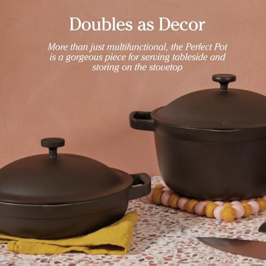 Our Place Perfect Pot - Mini 2.4L Nonstick Ceramic Sauce Pan with Lid | Versatile Cookware for Stovetop and Oven | Steam, Bake, Braise, Roast | PTFE and PFOA-Free | Toxin-Free, Easy to Clean | Char