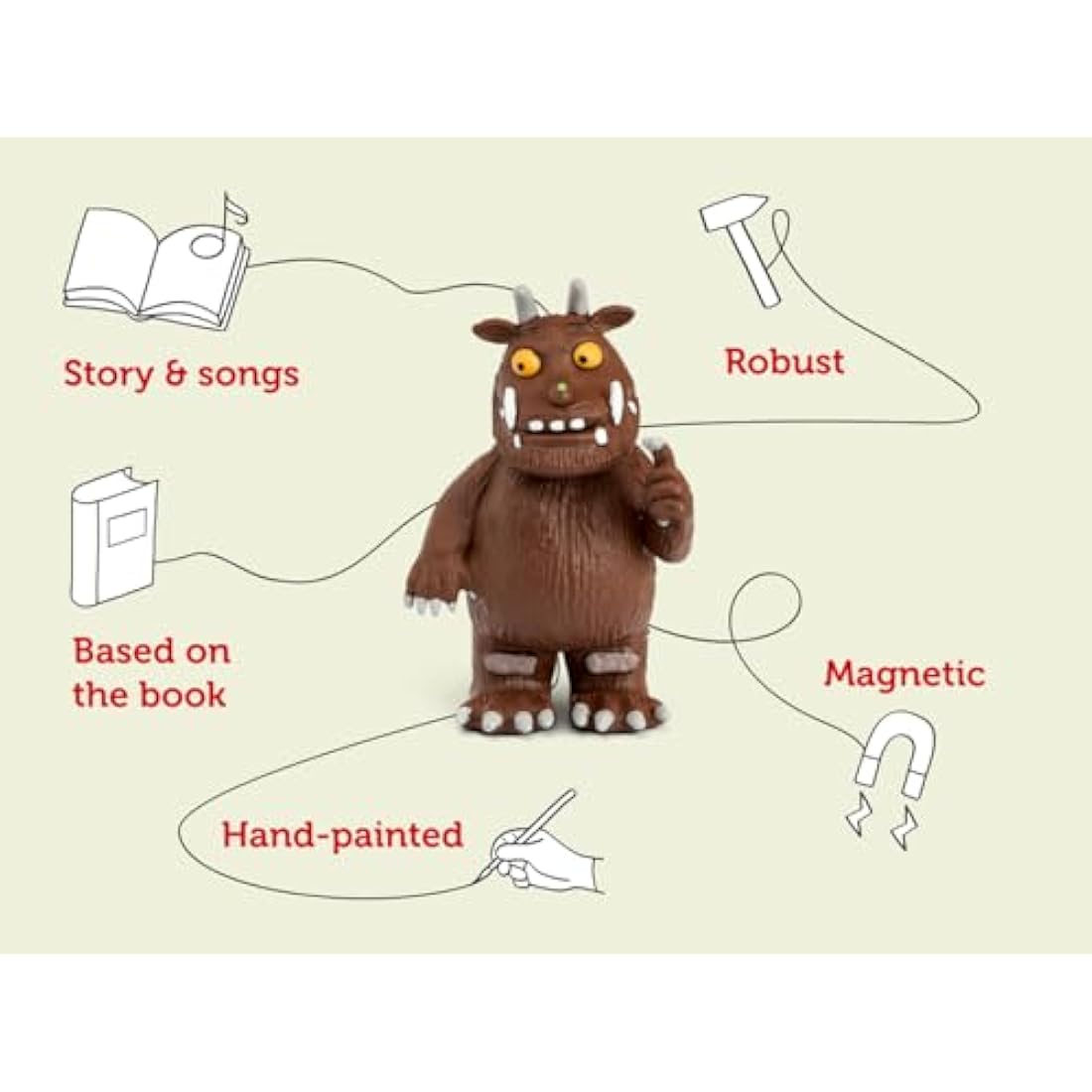 tonies® audio characters - THE GRUFFALO Audio Book for Kids - tonie Figurine and Toy for TONIEBOX audioplayer device - 3 Years Old