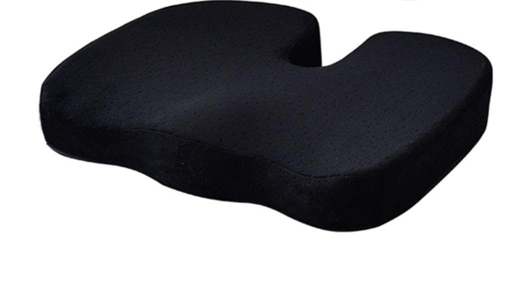 Qollection Seat Cushion, Hip Support, Heat Sensitive & Durable Memory Foam Sitting zipper Desk Chair Cushion for Office