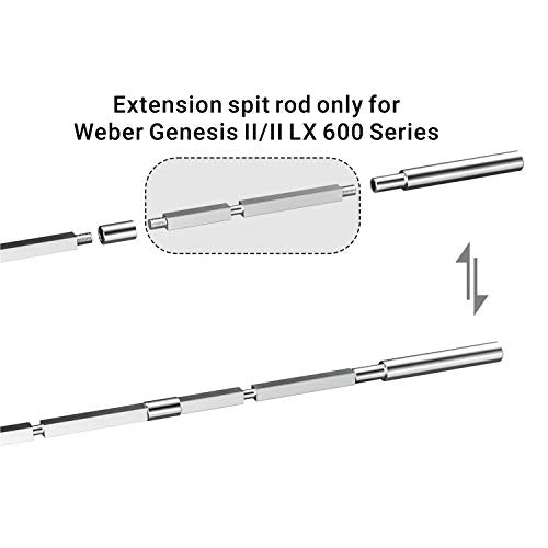 onlyfire BRK-6035 Stainless Steel Grill Rotisserie Kit Fits for Weber Genesis II 400 &600 Series and Genesis II LX 4 & 6 Burner Grills
