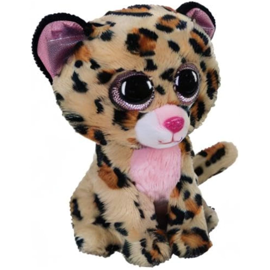 TY 2007518 Livvie Leopard Beanie Boo Stuffed Animal, Multicoloured