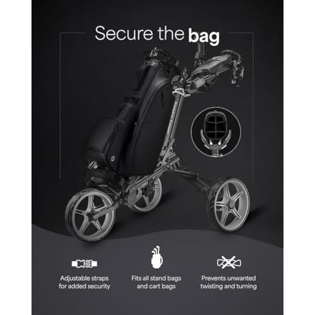 Caddytek CaddyLite Compact Semi-Auto Folding and Unfolding Golf Push Cart