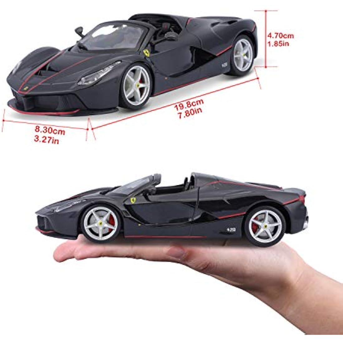 BBurago Maisto France Ferrari Aperta 26022B Model Car 1:24 Scale Black