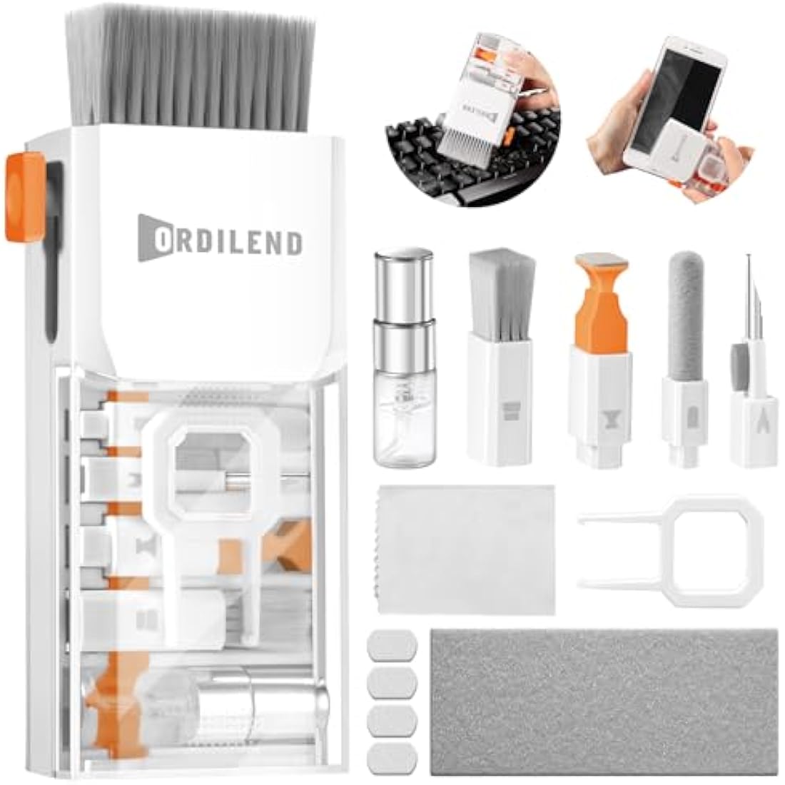 Laptop Screen Keyboard Cleaner Kit, Electronics Cleaning kit Tool for MacBook iPad iPhone Pro Cell Phone, Brush Tool for Tablet, Computer, PC Monitor,Camera with Spray with Patent