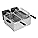 Caterlite Light Duty Fryer with Two 3.5L Tanks and Removable Inner Pot 2 x 2Kw