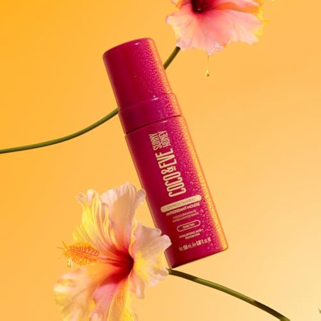Coco & Eve Express Tanning Antioxidant Mousse - Best 1 Hour Streak-Free Sunless Deep Tan | Fast, Instant, Natural Dark Glow. Moisturizing Tanner with DHA, Hyaluronic Acid, Coconut Extract (150ml)