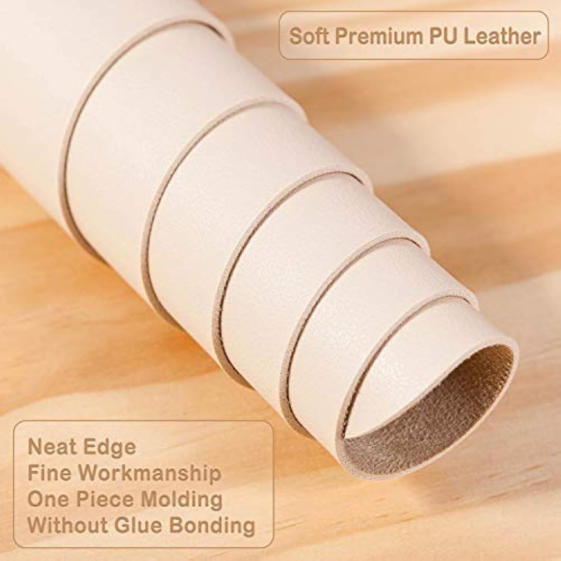 DOBAOJIA Desk Pad Large 31.5" X 15.7" Extended Mouse Mat Large Mouse Pad XL Desk Blotter Writing Pad for Laptop/Office/Home, PU Leather Side Waterproof +Suede Side Non-Slip (Beige)