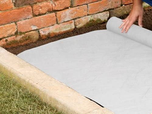 spudulica GeoTextile Membrane - 20 m2 piece of 100gsm Non-Woven Fleece Fabric, Weed Prevention, Soakaway, Artificial Grass Underlay, Driveways