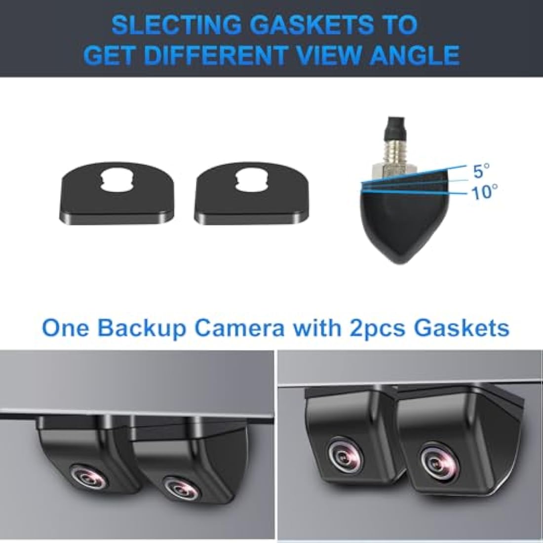 PARKVISION Reverse Camera for Car Flexible Mounting Position Allowed Rear View Camera with Vertically Up-down Inverted Image and Parking Line Optional