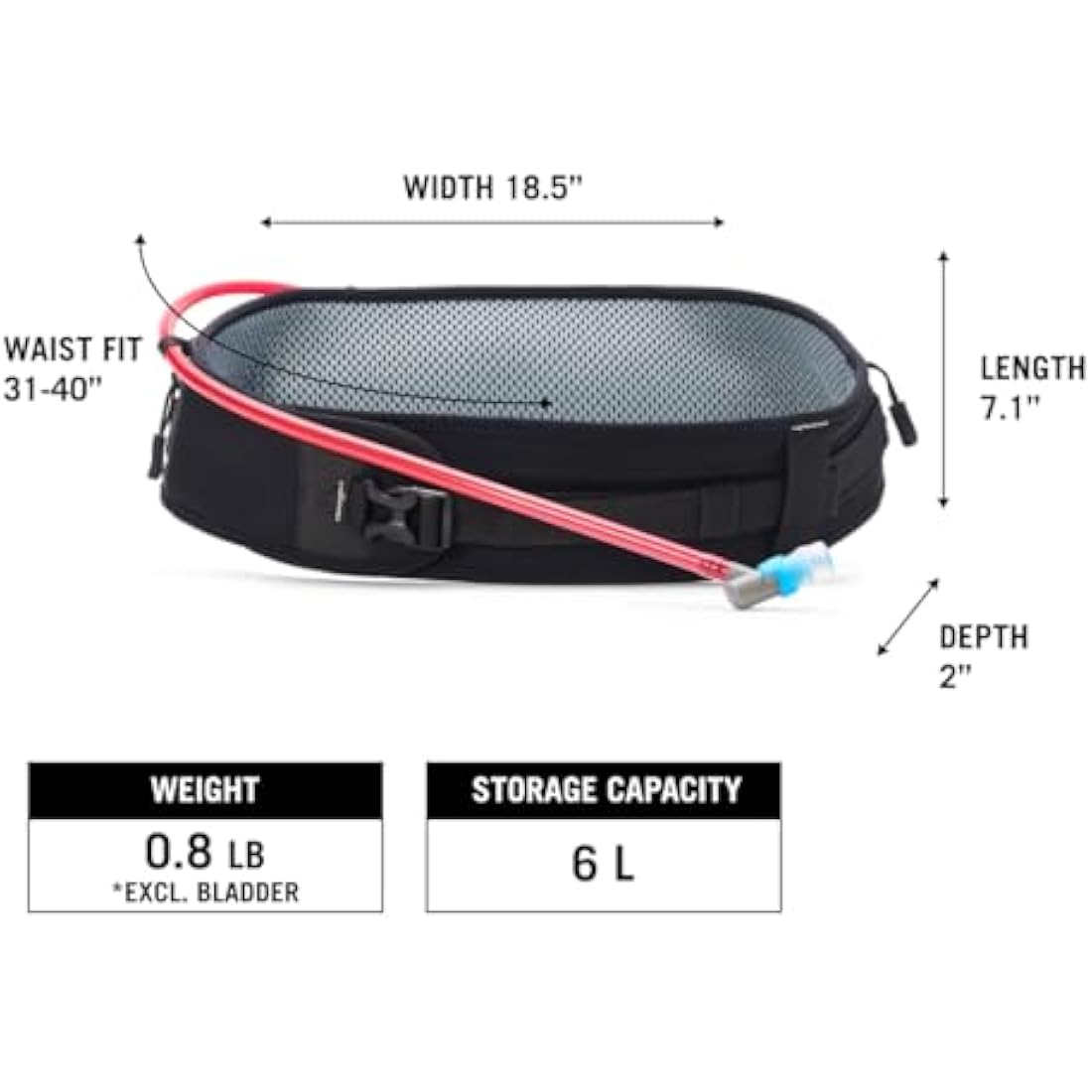 USWE Hydration belt Zulo 6 NDM Réser.Compact
