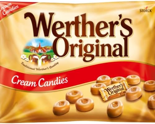 Werther's Original Cream Candies, Classic Buttery Caramel Treats, Gluten-Free & Vegetarian, 1 kg Sharing Bag (Pack of 1)