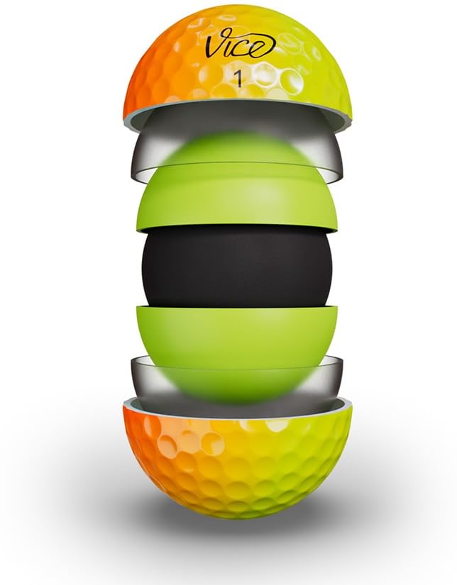 Vice Golf Limited Edition Pro Plus Golf Balls (Shade Yellow Orange)