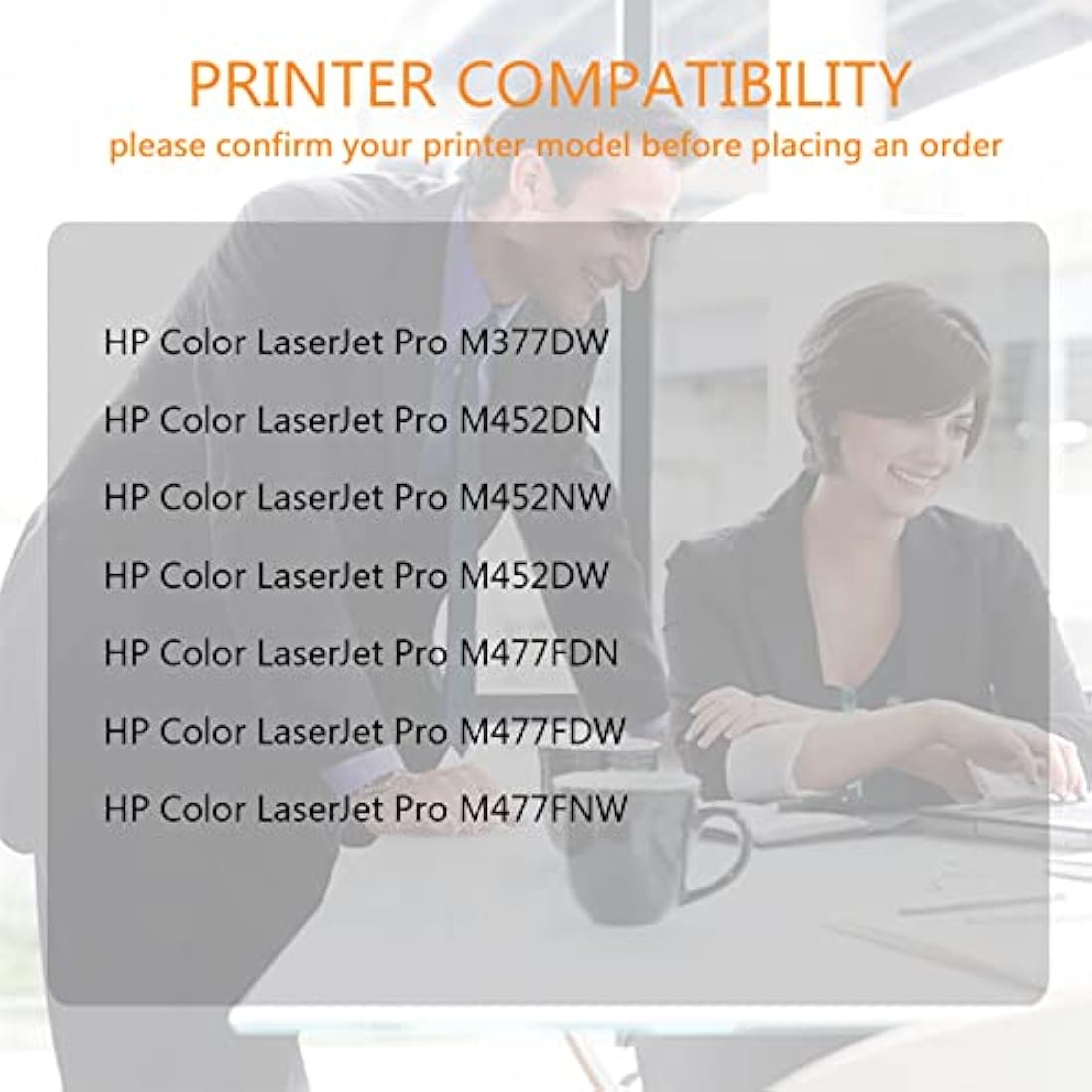 ZOOMTEC Compatible 410A CF410A Toner Cartridge Work for HP Color Laserjet Pro MFP M477FDW MFP M477FDN MFP M477FNW HP Color Laserjet Pro M452DN M452DW M452NW Printers (Black)