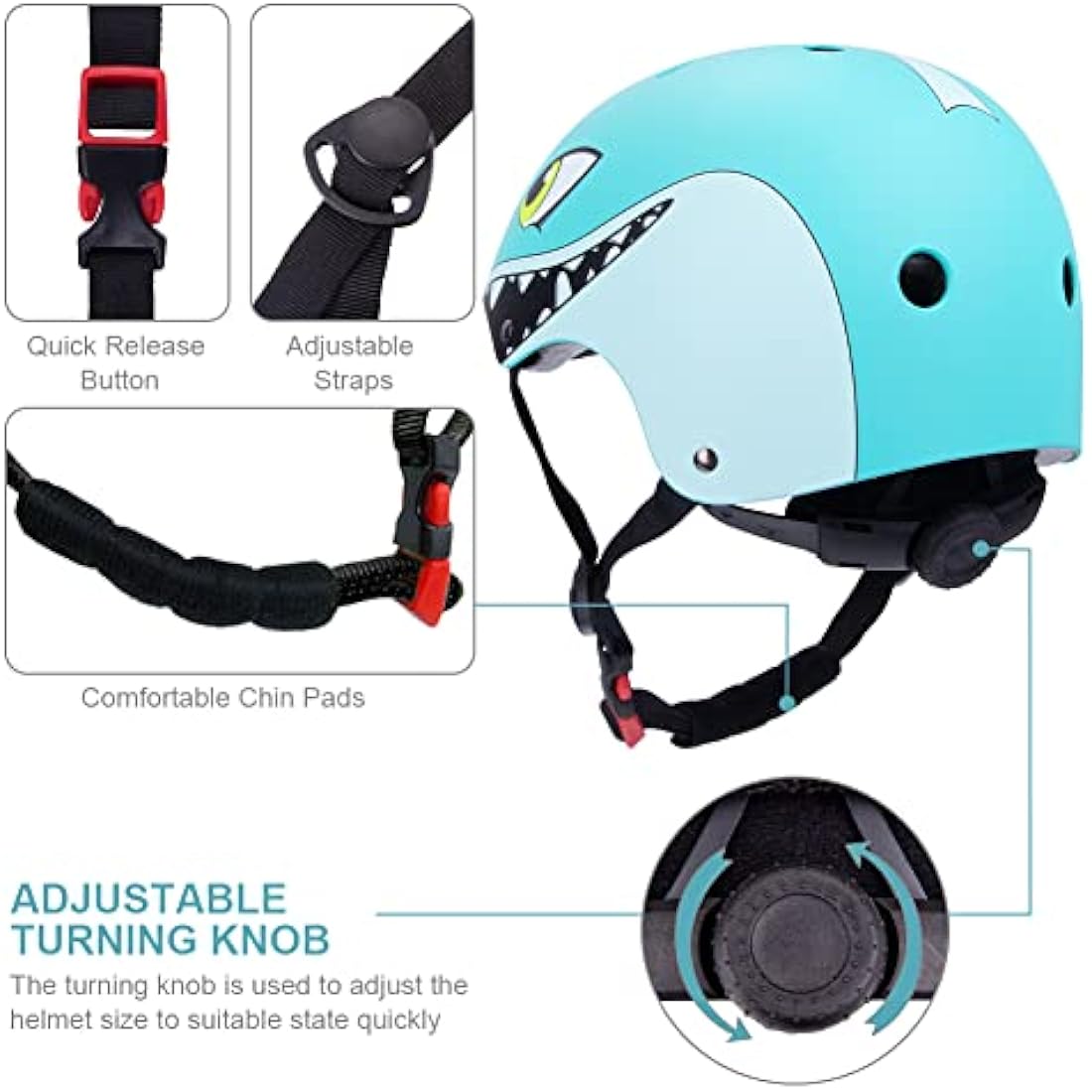 Kids Helmet Boys Girls Lightweight Bike Helmet, Multi-Sport Safety Toys 2 3 4 5 Years Old Children Cartoon Helmet for Skateboard Scooter