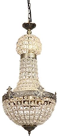 Newrays Retro Vintage Charming Royal Empire Style Led Crystal Modern Chandelier Lamp Lustres Lights G9 for Hotel Church Living Room