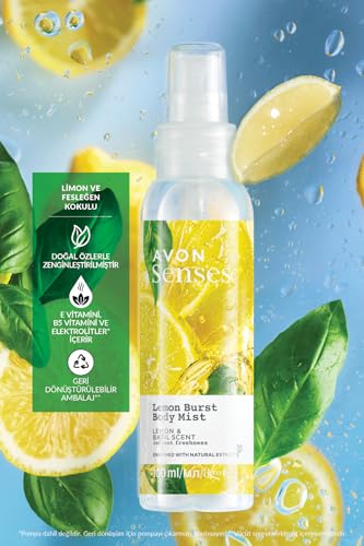 Avon Senses Body Mist 100ml (Lemon Burst Lemon & Basil Scent)
