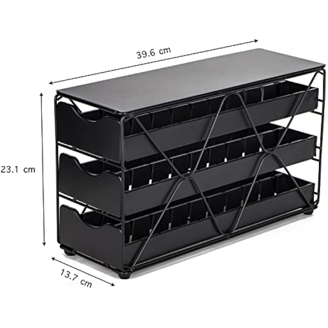 Bagoo Coffee Pods Holder for Nespresso Vertuoline Drawer Multi Tier for Vertuo Capsules Storage (3 Tier)