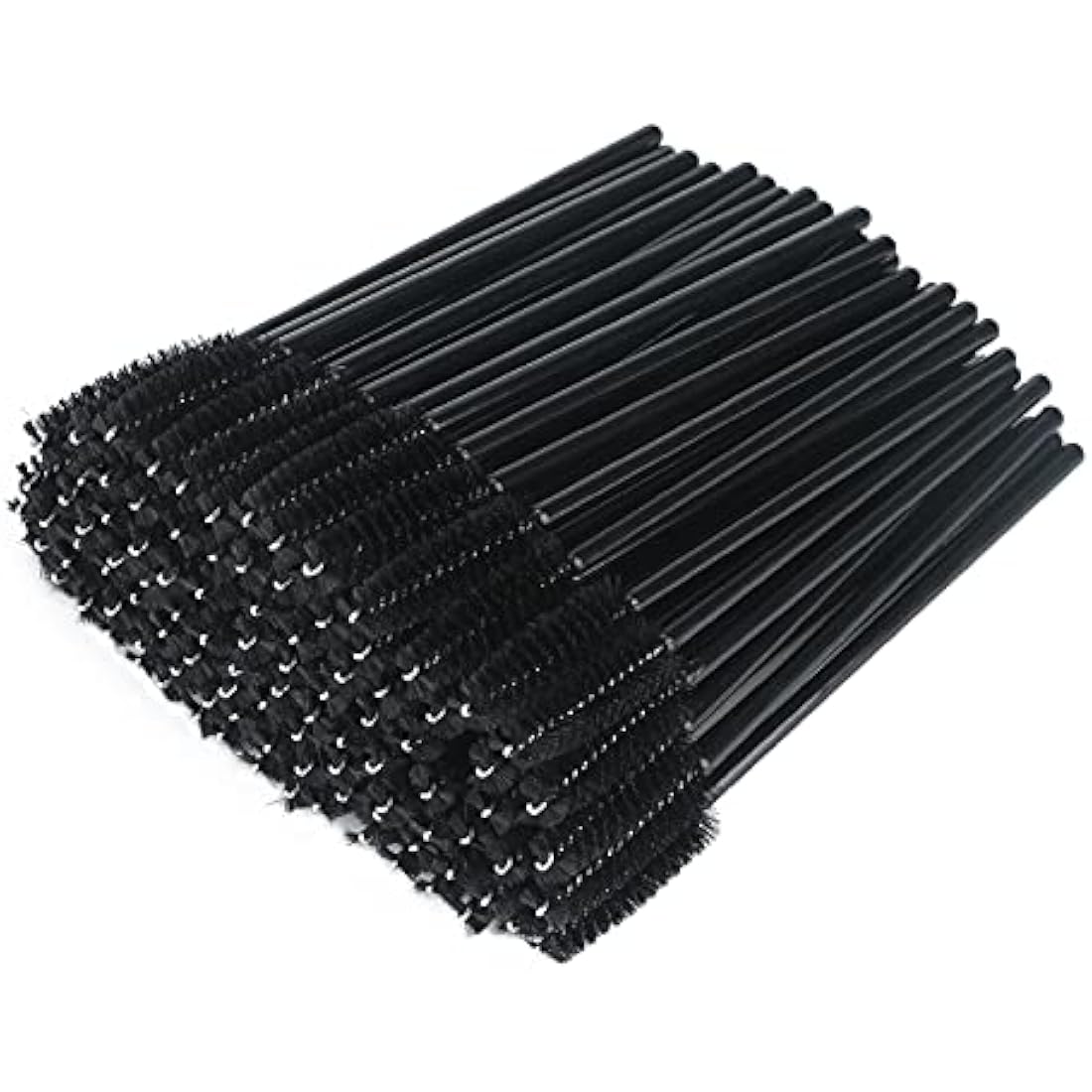 G2PLUS 100 PCS Black Eyelash Brushes Spoolies - Eyebrow Spoolie Brushes -Disposable Mascara Wands - Eyelash Extension Brushes for Extensions