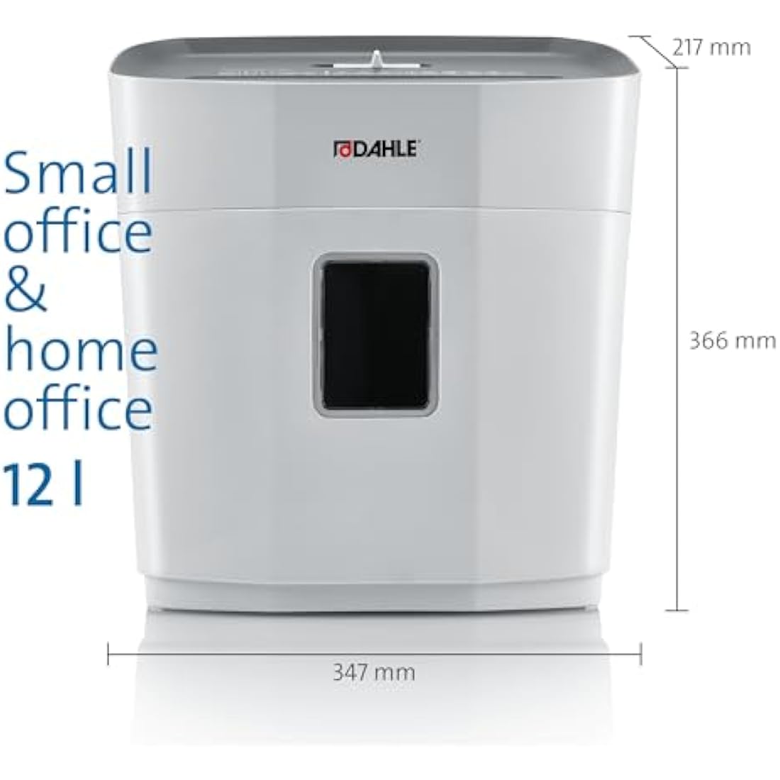 Dahle PaperSAFE 120 Paper Shredder (8 Sheets, Oil-Free, Jam Protection, Cross-Cut, for Home-Office) Grey,36.6 x 34.7 x 21.7cm