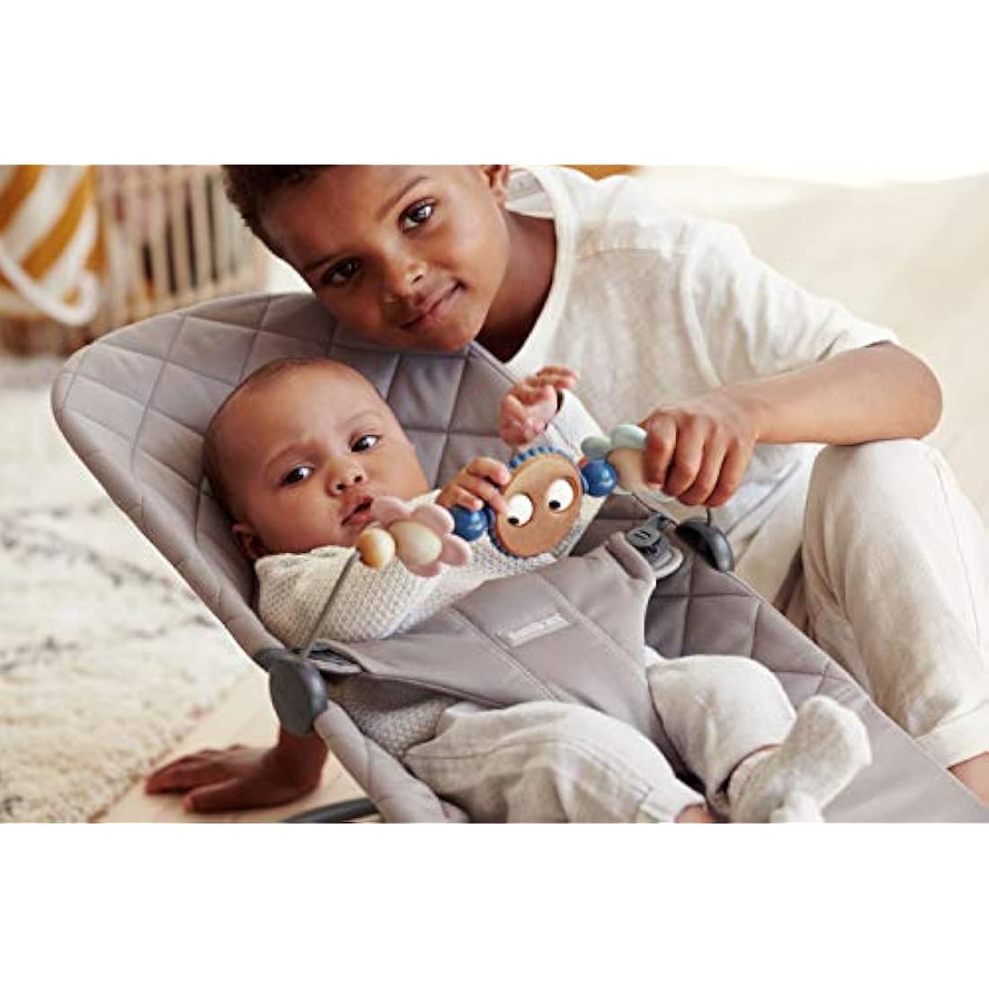 BabyBjörn Toy for Bouncer, Googly eyes pastels