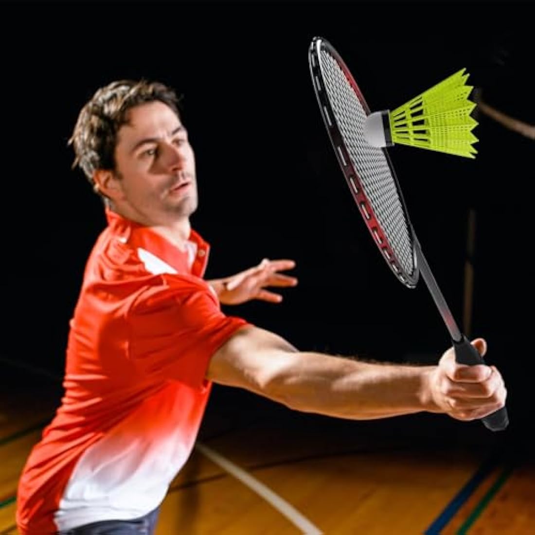 KH 2-4 Player Badminton Rackets Set for Adults Kids,Family Back Garden Sports Games,Racquets,Shuttlecocks & Carry Bag Included