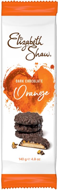 Elizabeth Shaw Dark Chocolate Orange Biscuits Case Pack (10 x 140g) - Blend of Orange and Smooth Caramel covered in Dark Chocolate - Luxury - Biscuits