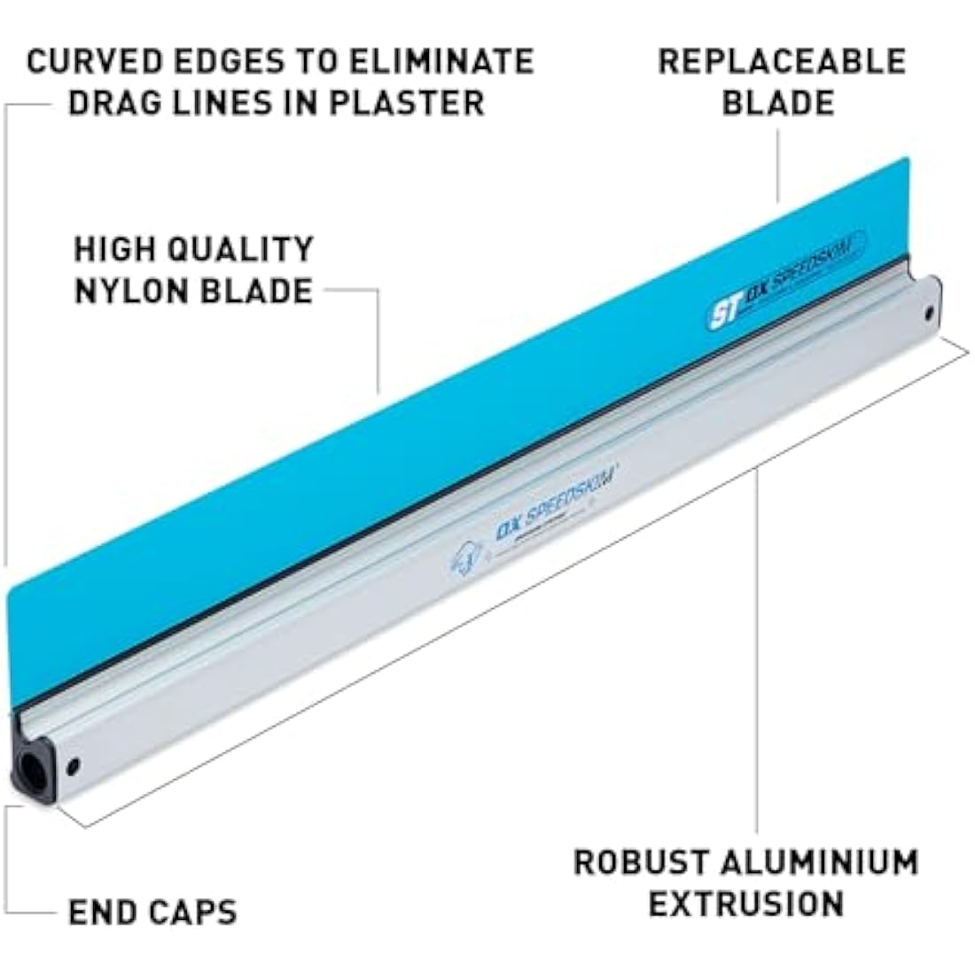OX Speedskim Semi Flexible Plastering Rule - ST 900mm