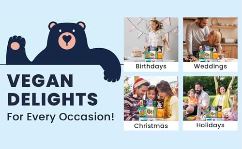 Vegan Hamper: Premium Vegan Treats Hamper & Gift Box - Ultimate Vegan Hampers Gift Baskets for Men & Women - Vegetarian Hamper Gifts for Veganuary