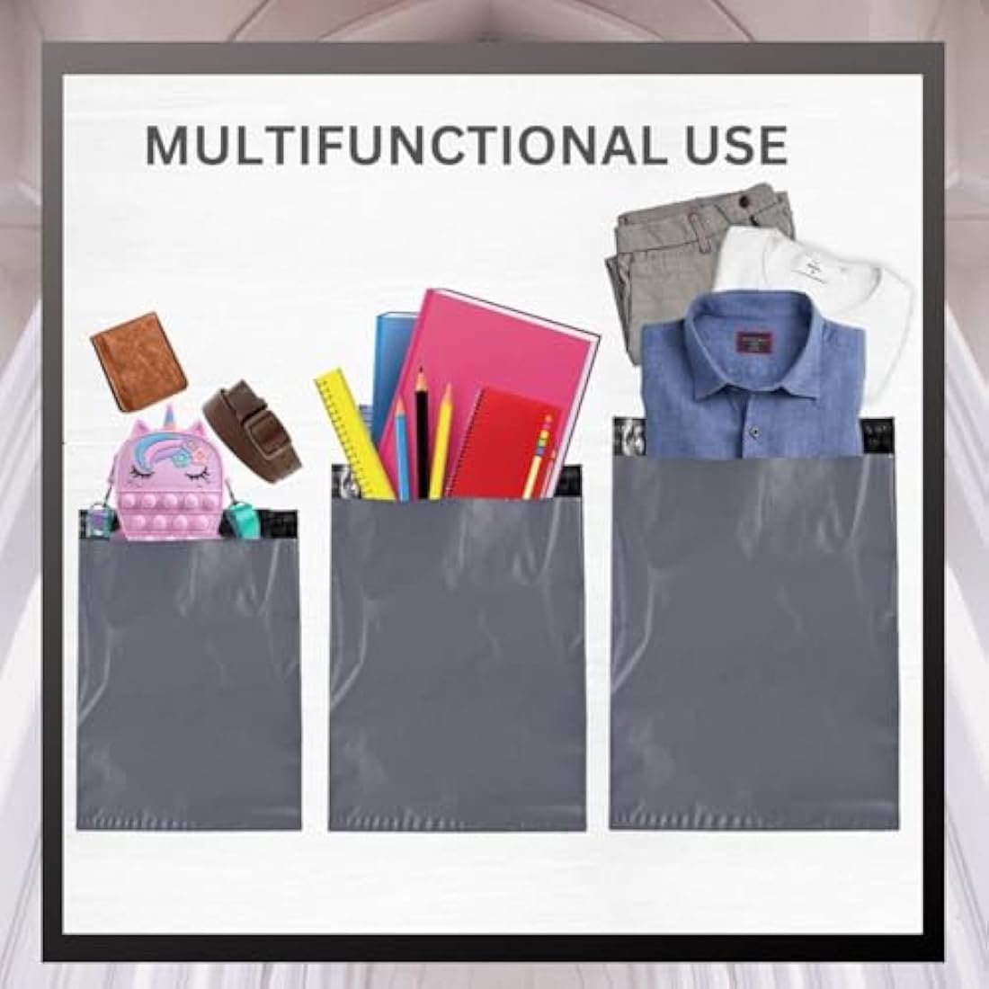 DVIVA 50pcs Postage Bags for Clothes |12"x16" Waterproof and Tear-Proof Mailing Bags | Large Parcel Bags for Delivery, Shipping & Packages