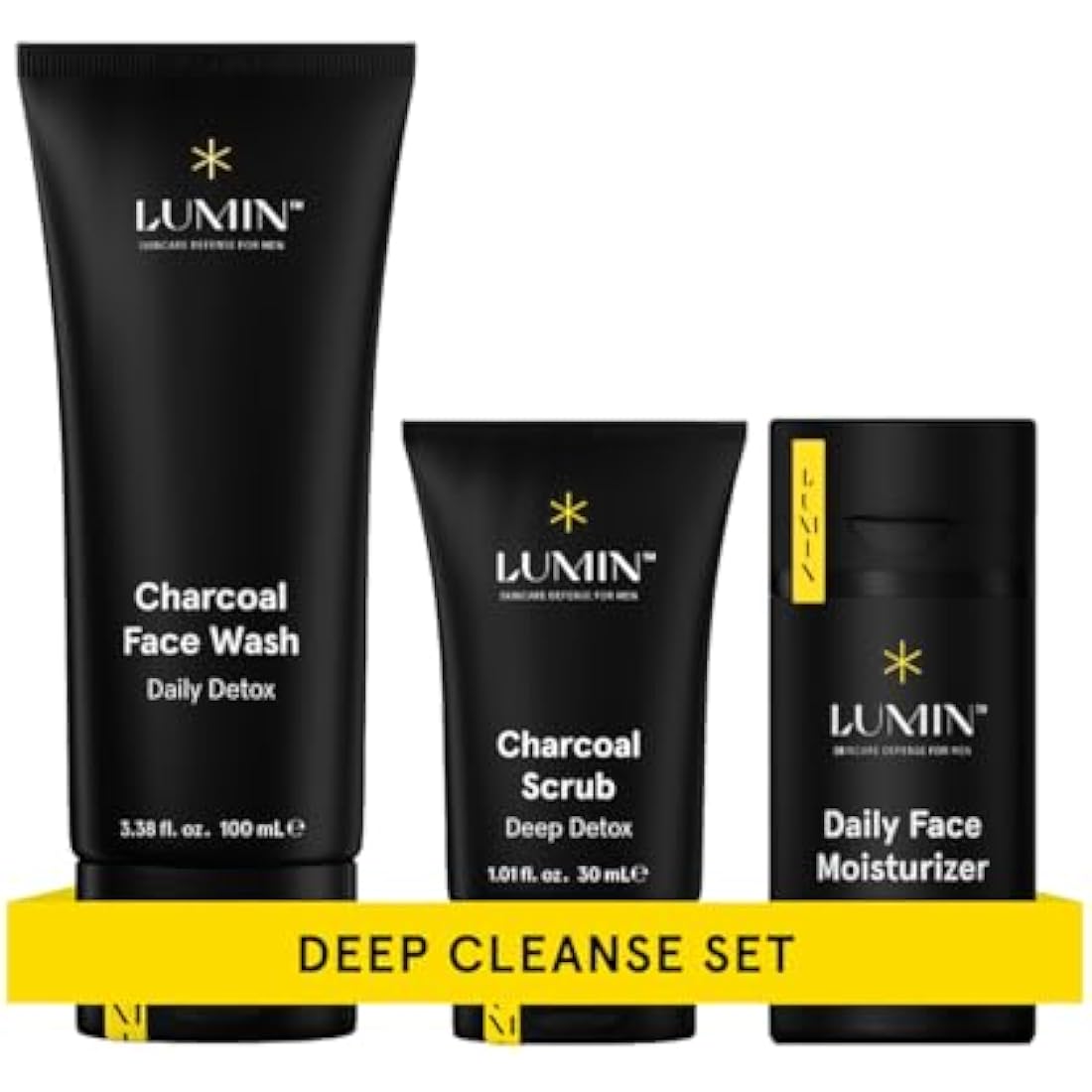 Lumin - Smooth Operator Detox Trio - Mens Skin Care Kit, Mens Face Care Kit for Men, Skincare Kit for Men, Skin Care for Men Gift Set, Face Skin Care for Men, Mens Facial Care
