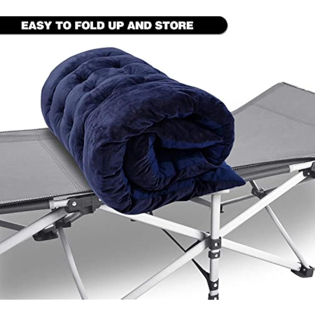 REDCAMP XL Mattress for Camping Bed, 190x75cm Soft Comfortable Cotton Thick Sleeping Mattress Pad