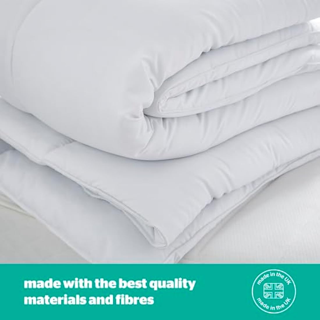 Silentnight Just Like Down 13.5 Tog Double Duvet - Luxury Hotel Winter Warm Thick Heavyweight Duvet Quilt with Soft Silky Down Like Fibres - Machine Washable and Hypoallergenic - Double