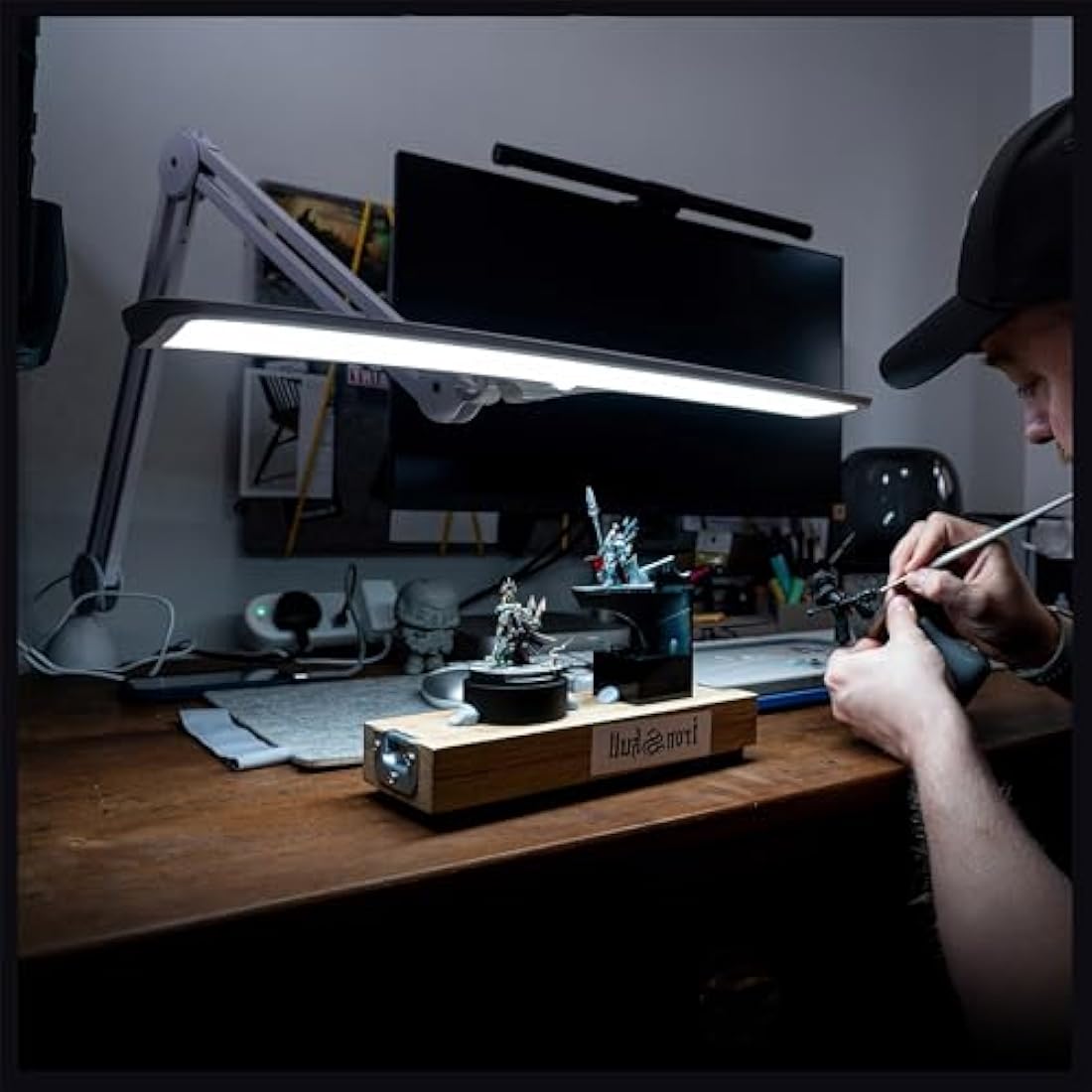 Daylight Lumi Task Lamp 95+ CRI,4000 Lux, Craft Light, Super Bright Desk Lamp, Touch Dimmable, 2 Brightness Levels, Ideal Table Light,Eye-Caring ,15 W - White